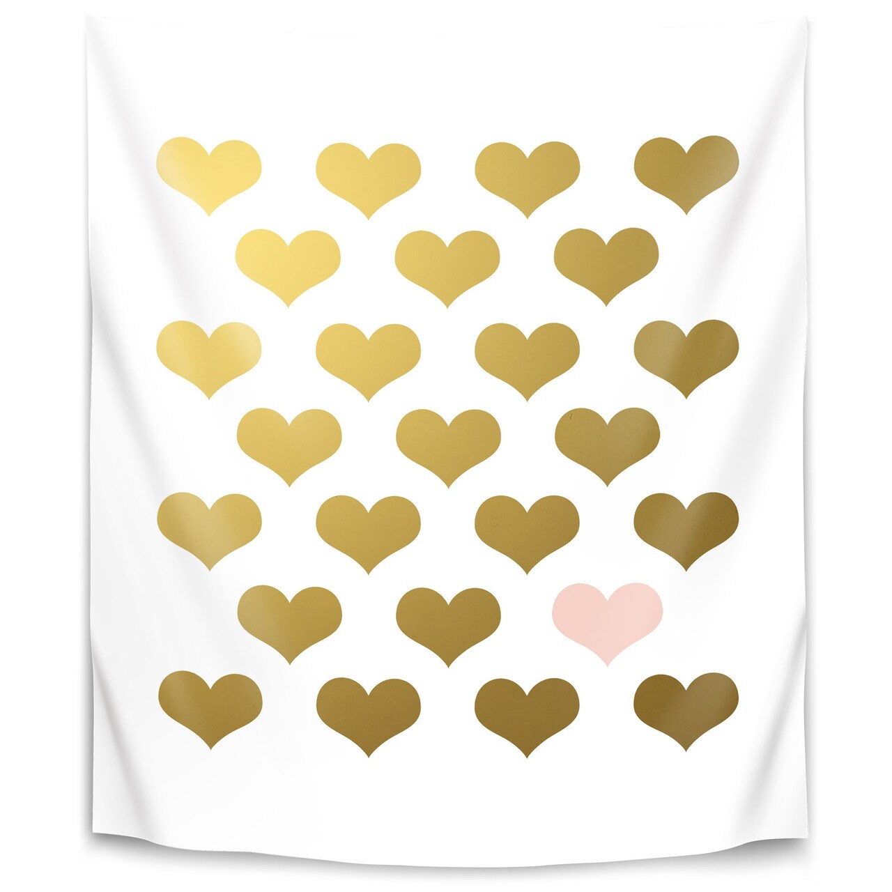 Hearts Gold Blush by Wall + Wonder  Wall Tapestry - Americanflat